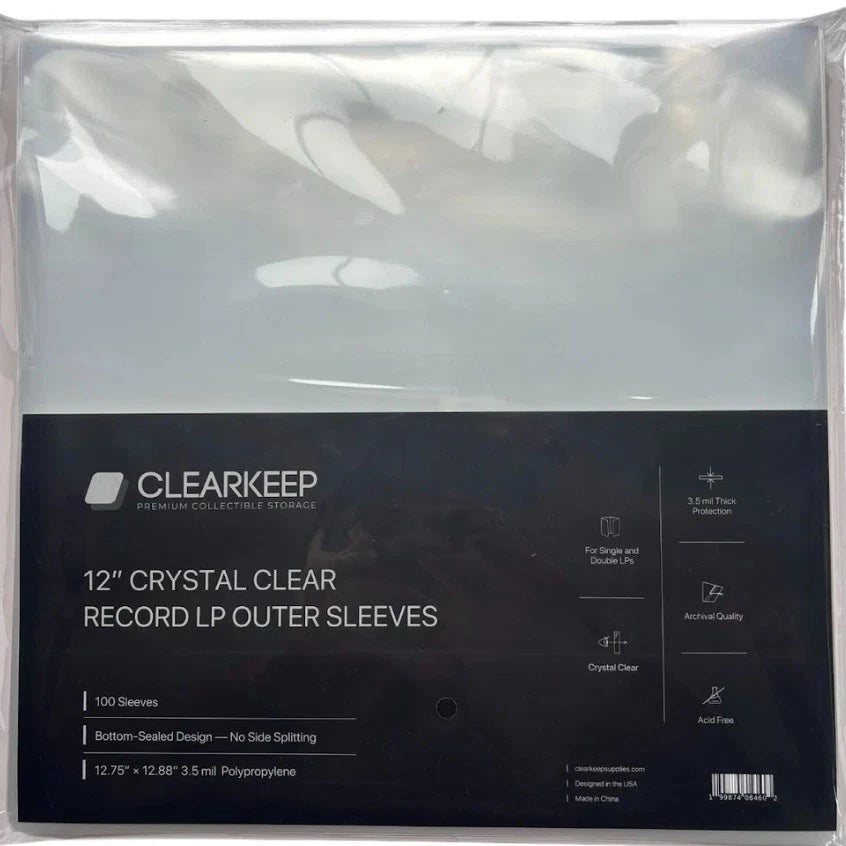 Clearkeep record LP outer sleeves packaging with clear sleeves inside