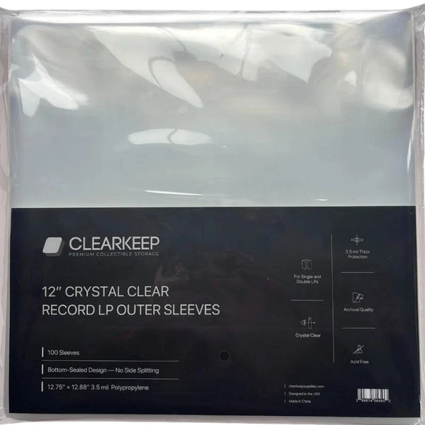 Clearkeep record LP outer sleeves packaging with clear sleeves inside